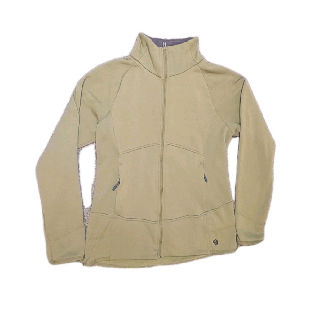 Mountain Hardware Performance Jacket Womens S/P Green Fleece Lined Sweatshirt